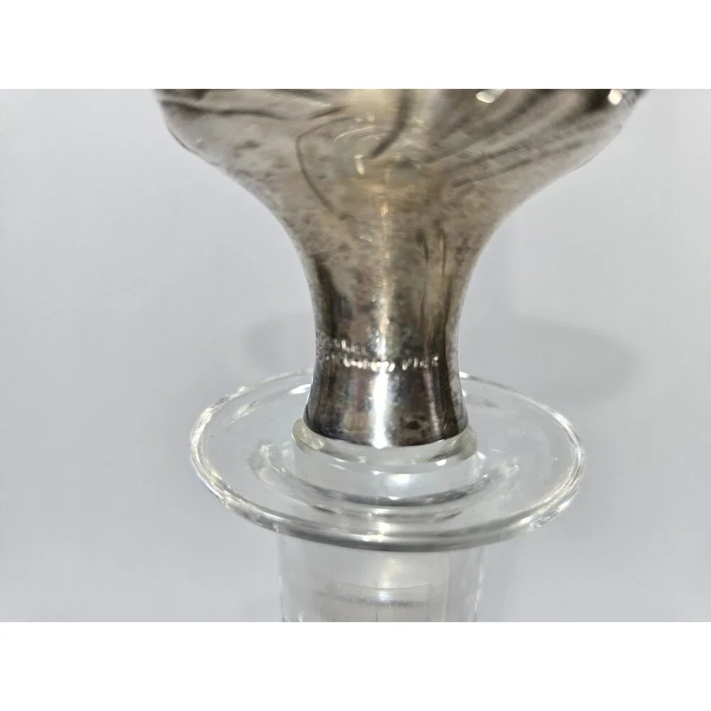 Antique Cut Crystal Decanter with Sterling Silver Stopper – Incredible Condition